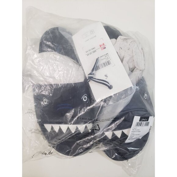 NWT Joules- Poolside Sliders‎ Shark in navy blue Size US 1 - Picture 2 of 7